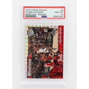 2019 Panini Mosaic Kawhi Leonard Montage Mosaic #8 Kawhi Leonard PSA 10 Clippers
